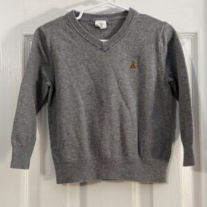 GAP Baby Boy Charcoal V-Neck Long Sleeve Sweater